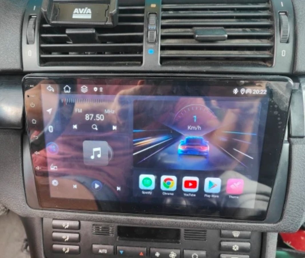 Sistema Rádio Android BMW 5 X5 E53 E39 M5 1996 1997 1998 1999 2000 2001 2002 2003 (Full Screen)