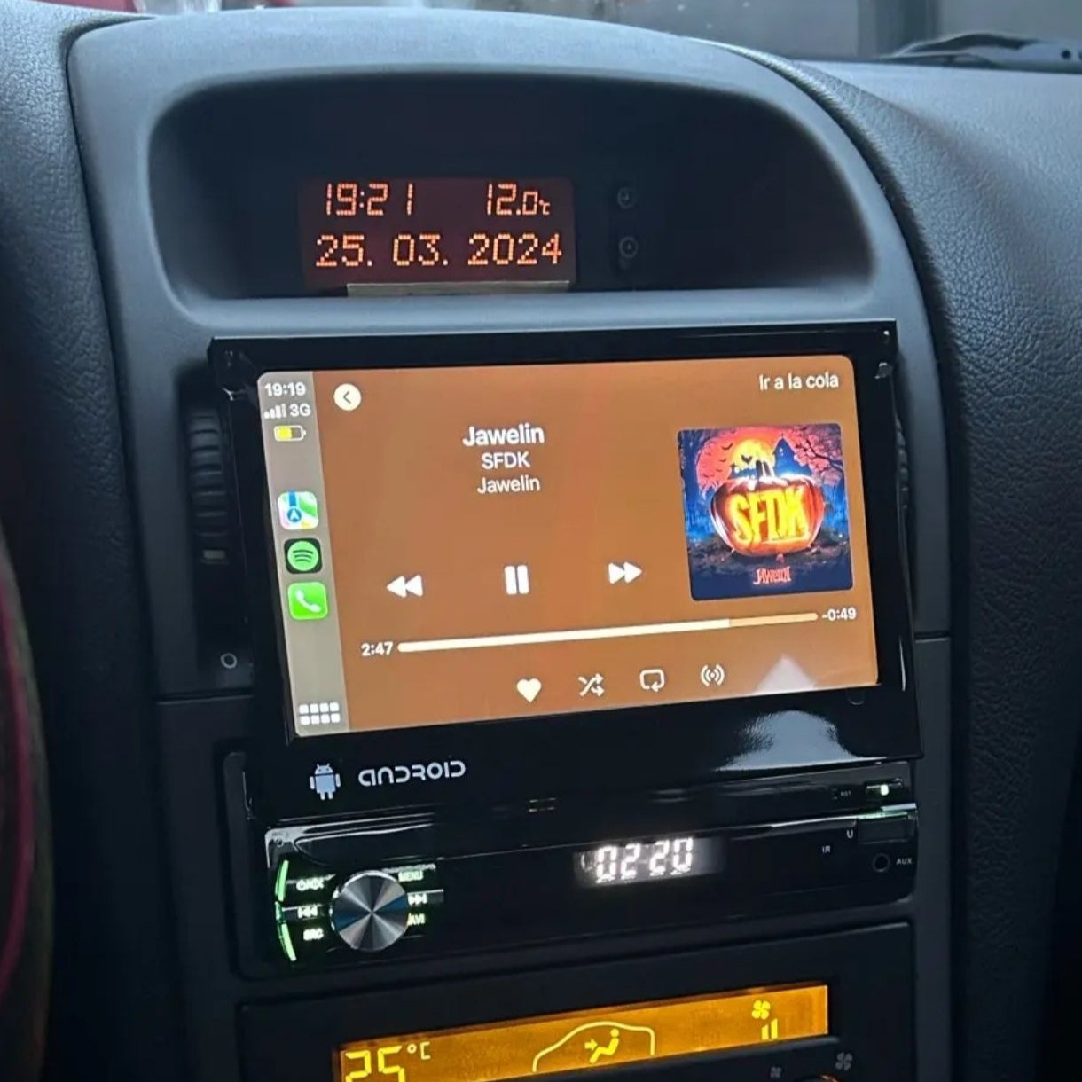 Sistema Rádio Android 1 DIN (Ecrã Retrátil)